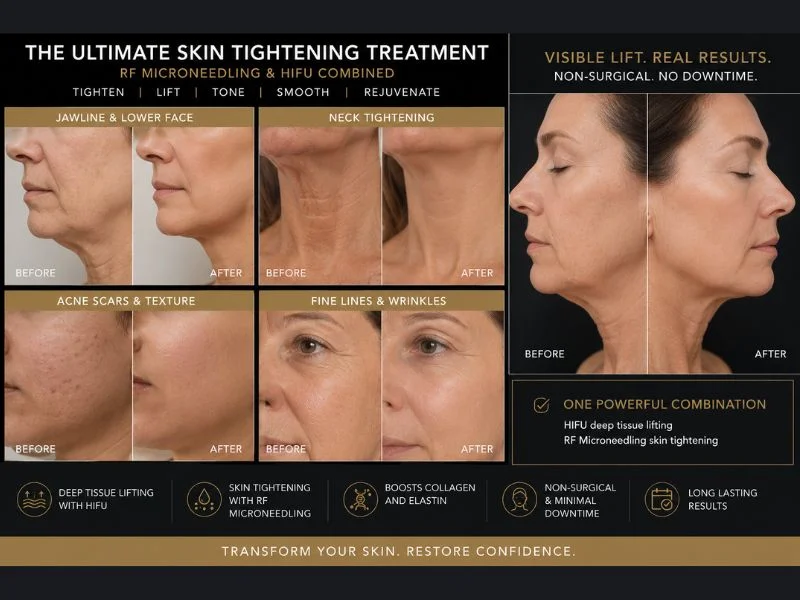 Results of combined treatment for the ultimate skin tightening treatment Harwich