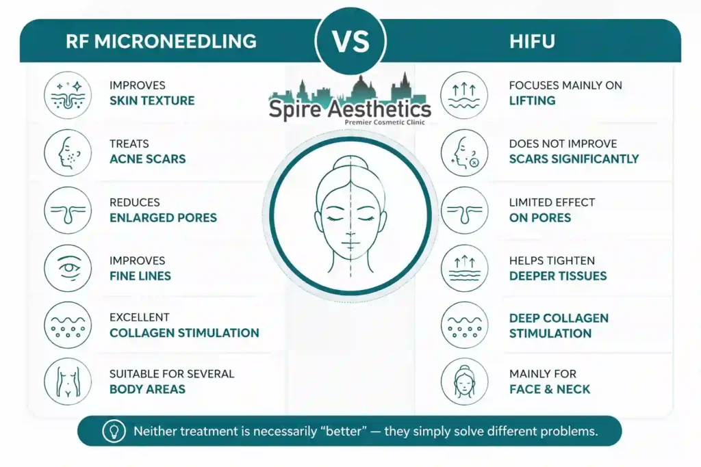 RF Microneedling vs HIFU: Which Treatment Gives Better Results Harwich?